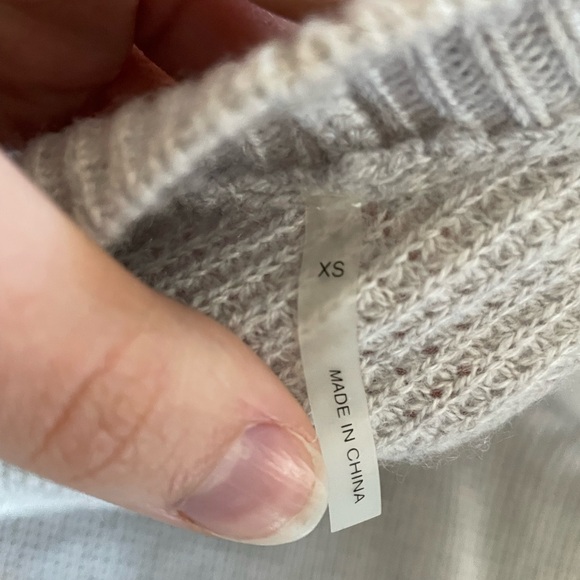 MARGARET O’LEARY 100% Cashmere sweater. Light gray. Size XS - Picture 3 of 4